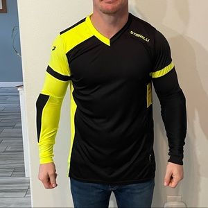 STORELLI EXOSHIELD GLADIATOR GOALKEEPER JERSEY BLACK Neon Yellow LARGE